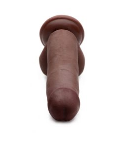Usa Cocks 8 In. Ameriskin Dual Density Dildo Dark
