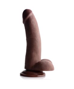 Usa Cocks 8 In. Ameriskin Dual Density Dildo Dark