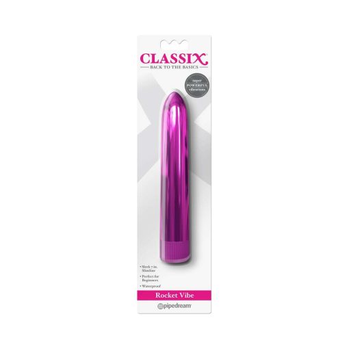 Classix Rocket Vibe 7 In. Slimline Vibrator Pink