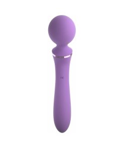 Fantasy For Her Duo Wand Massage-Her Rechargeable Silicone Dual-Ended Vibrator Purple