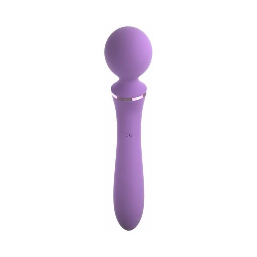 Fantasy For Her Duo Wand Massage-Her Rechargeable Silicone Dual-Ended Vibrator Purple - Image 3