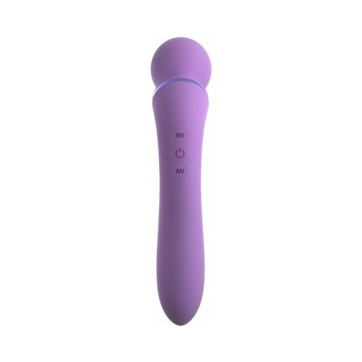 Fantasy For Her Duo Wand Massage-Her Rechargeable Silicone Dual-Ended Vibrator Purple - Image 4
