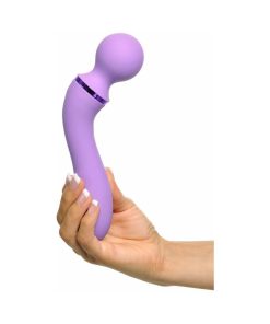 Fantasy For Her Duo Wand Massage-Her Rechargeable Silicone Dual-Ended Vibrator Purple