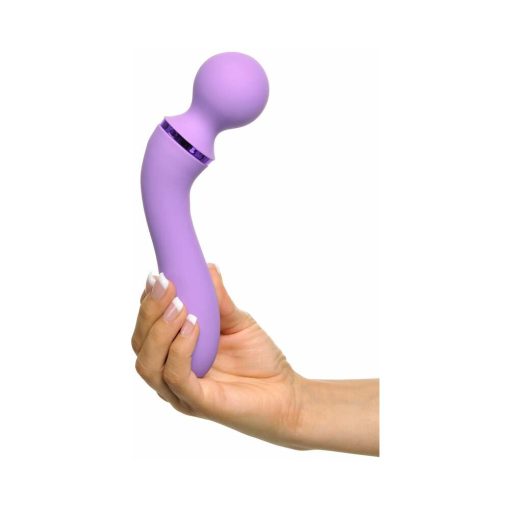 Fantasy For Her Duo Wand Massage-Her Rechargeable Silicone Dual-Ended Vibrator Purple - Image 5