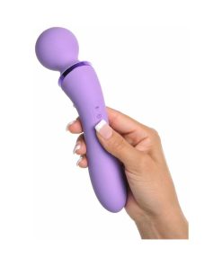 Fantasy For Her Duo Wand Massage-Her Rechargeable Silicone Dual-Ended Vibrator Purple