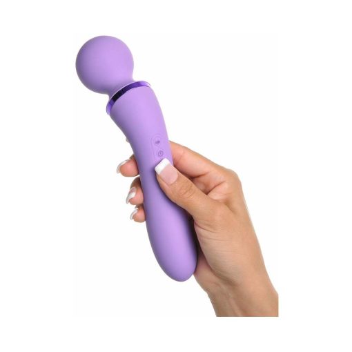 Fantasy For Her Duo Wand Massage-Her Rechargeable Silicone Dual-Ended Vibrator Purple - Image 7