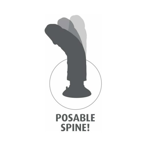 King Cock 9 In. Vibrating Cock Poseable Dildo With Suction Cup Tan - Image 6
