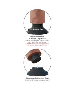 King Cock 9 In. Vibrating Cock With Balls Poseable Suction Cup Dildo Tan