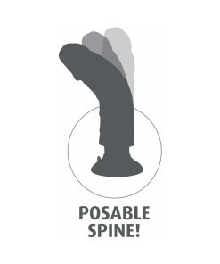 King Cock 9 In. Vibrating Cock With Balls Poseable Suction Cup Dildo Tan