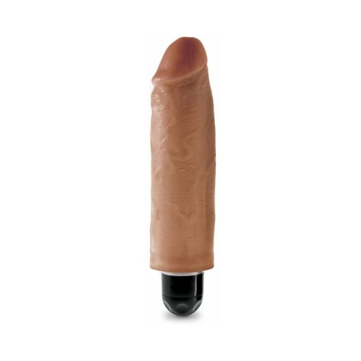 King Cock 6 In. Vibrating Stiffy Realistic Dildo Tan - Image 2