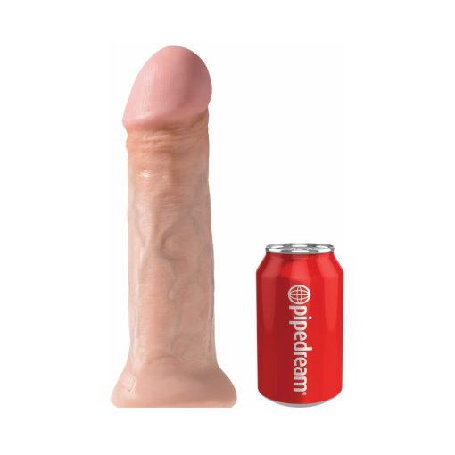 King Cock 11 In. Cock Realistic Dildo With Suction Cup Beige - Image 3