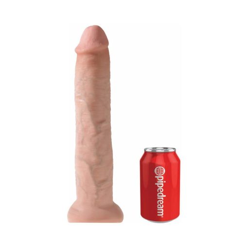 King Cock 13 In. Cock Realistic Dildo With Suction Cup Beige - Image 3