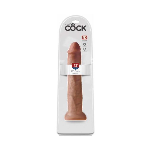 King Cock 13 In. Cock Realistic Dildo With Suction Cup Tan