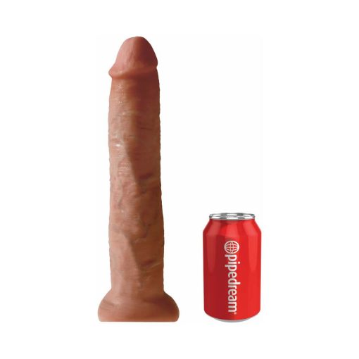 King Cock 13 In. Cock Realistic Dildo With Suction Cup Tan - Image 3