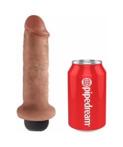 King Cock 6 In. Squirting Cock Realistic Dildo Tan