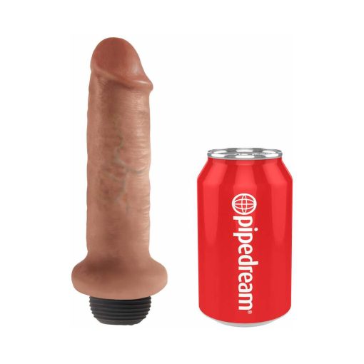 King Cock 6 In. Squirting Cock Realistic Dildo Tan - Image 6