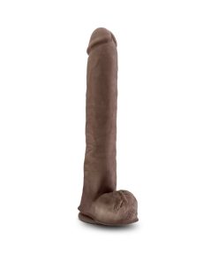Au Naturel Daddy 14 In. Dual Density Dildo With Balls – Brown