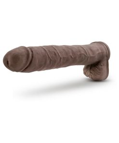Au Naturel Daddy 14 In. Dual Density Dildo With Balls – Brown
