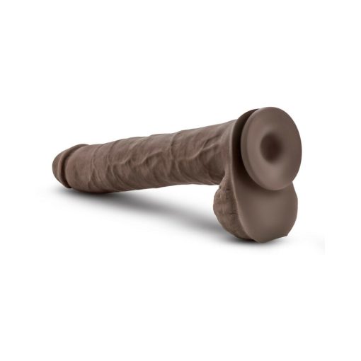 Au Naturel Daddy 14 In. Posable Dual Density Dildo With Balls Brown - Image 5