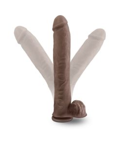 Au Naturel Daddy 14 In. Dual Density Dildo With Balls – Brown