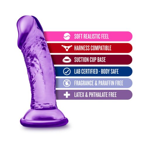 B Yours Sweet N' Small 4 In. Dildo Purple - Image 5