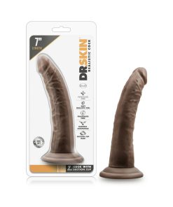 Dr. Skin Realistic 7 In. Dildo Brown