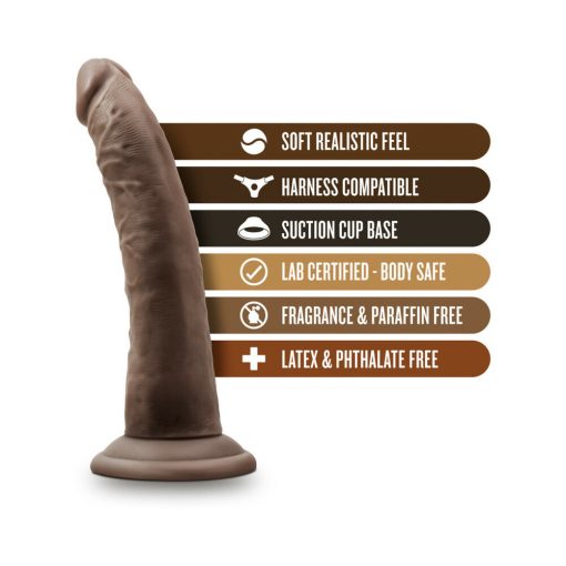 Dr. Skin Realistic 7 In. Dildo Brown - Image 6