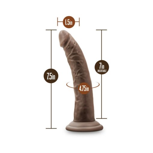 Dr. Skin Realistic 7 In. Dildo Brown - Image 8