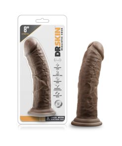 Dr. Skin Realistic 8 In. Dildo Brown
