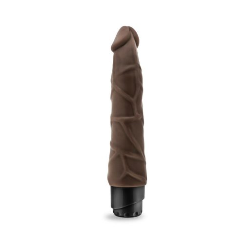 Dr. Skin Vibe 1 Realistic 9 In. Vibrating Dildo Brown - Image 2