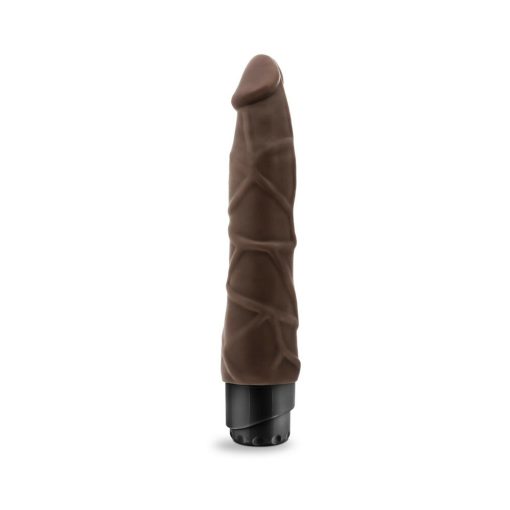 Dr. Skin Vibe 1 Realistic 9 In. Vibrating Dildo Brown - Image 3
