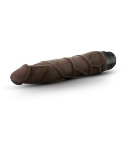 Dr. Skin Vibe 1 Realistic 9 In. Vibrating Dildo Brown