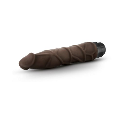 Dr. Skin Vibe 1 Realistic 9 In. Vibrating Dildo Brown - Image 4