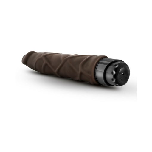 Dr. Skin Vibe 1 Realistic 9 In. Vibrating Dildo Brown - Image 5