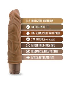 Dr. Skin Vibe 10 Realistic 8.5 In. Vibrating Dildo Tan