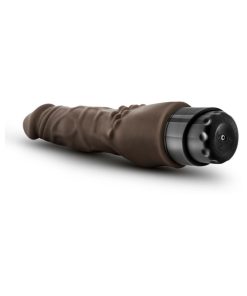 Dr. Skin Vibe 4 Realistic 8 In. Vibrating Dildo Brown