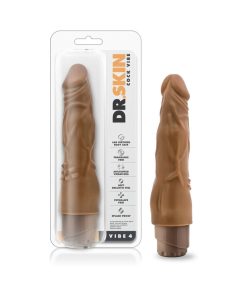 Dr. Skin Vibe 4 Realistic 8 In. Vibrating Dildo Tan