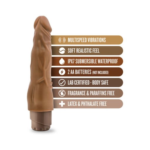 Dr. Skin Vibe 4 Realistic 8 In. Vibrating Dildo Tan - Image 6