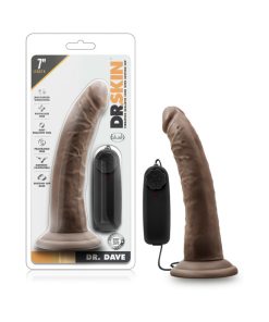 Dr. Skin Dr. Dave Realistic 7 In. Vibrating Dildo Brown