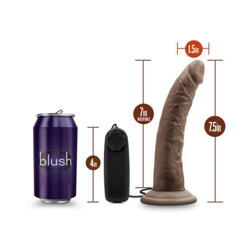 Dr. Skin Dr. Dave Realistic 7 In. Vibrating Dildo Brown - Image 8