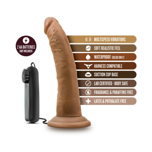 Dr. Skin Dr. Dave Realistic 7 In. Vibrating Dildo Tan - Image 6