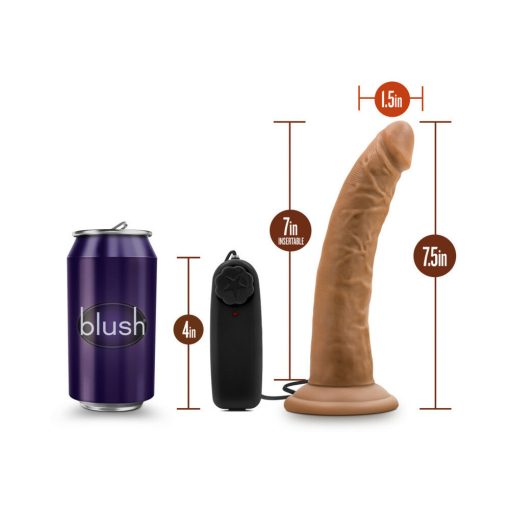 Dr. Skin Dr. Dave Realistic 7 In. Vibrating Dildo Tan - Image 8
