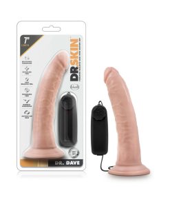 Dr. Skin Dr. Dave Realistic 7 In. Vibrating Dildo Beige