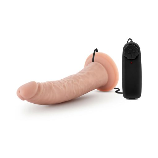 Dr. Skin Dr. Dave Realistic 7 In. Vibrating Dildo Beige - Image 4