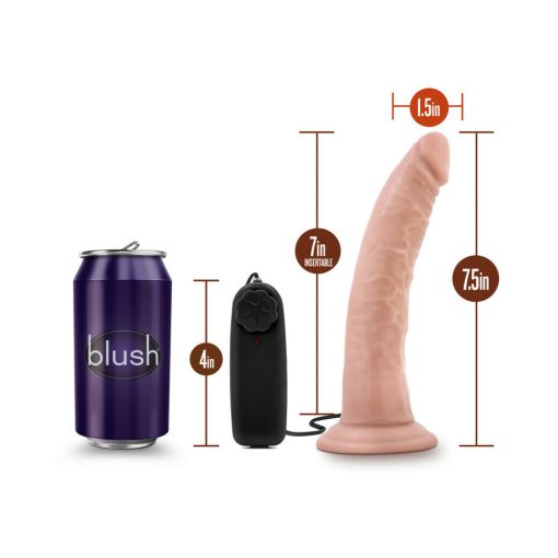 Dr. Skin Dr. Dave Realistic 7 In. Vibrating Dildo Beige - Image 8