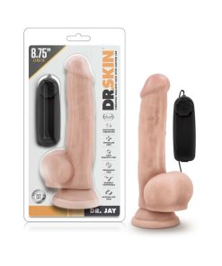 Dr. Skin Dr. Jay Realistic 8.75 In. Vibrating Dildo With Balls Beige