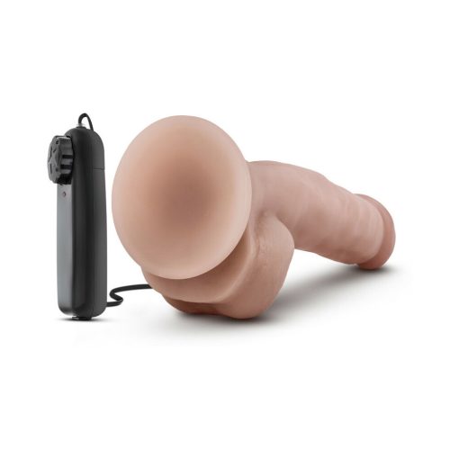 Dr. Skin Dr. Jay Realistic 8.75 In. Vibrating Dildo With Balls Beige - Image 5