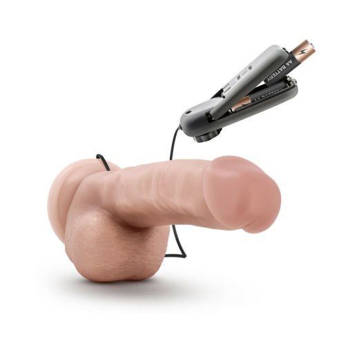 Dr. Skin Dr. Jay Realistic 8.75 In. Vibrating Dildo With Balls Beige - Image 7