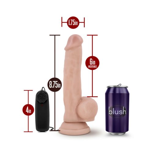 Dr. Skin Dr. Jay Realistic 8.75 In. Vibrating Dildo With Balls Beige - Image 8