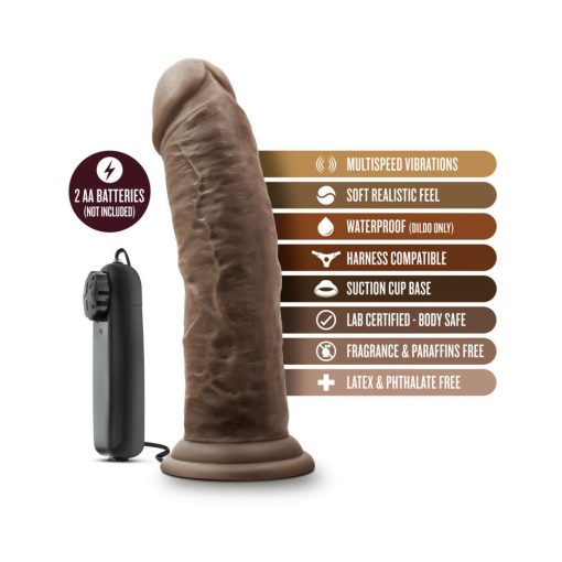 Dr. Skin Dr. Joe Realistic 8 In. Vibrating Dildo Brown - Image 6